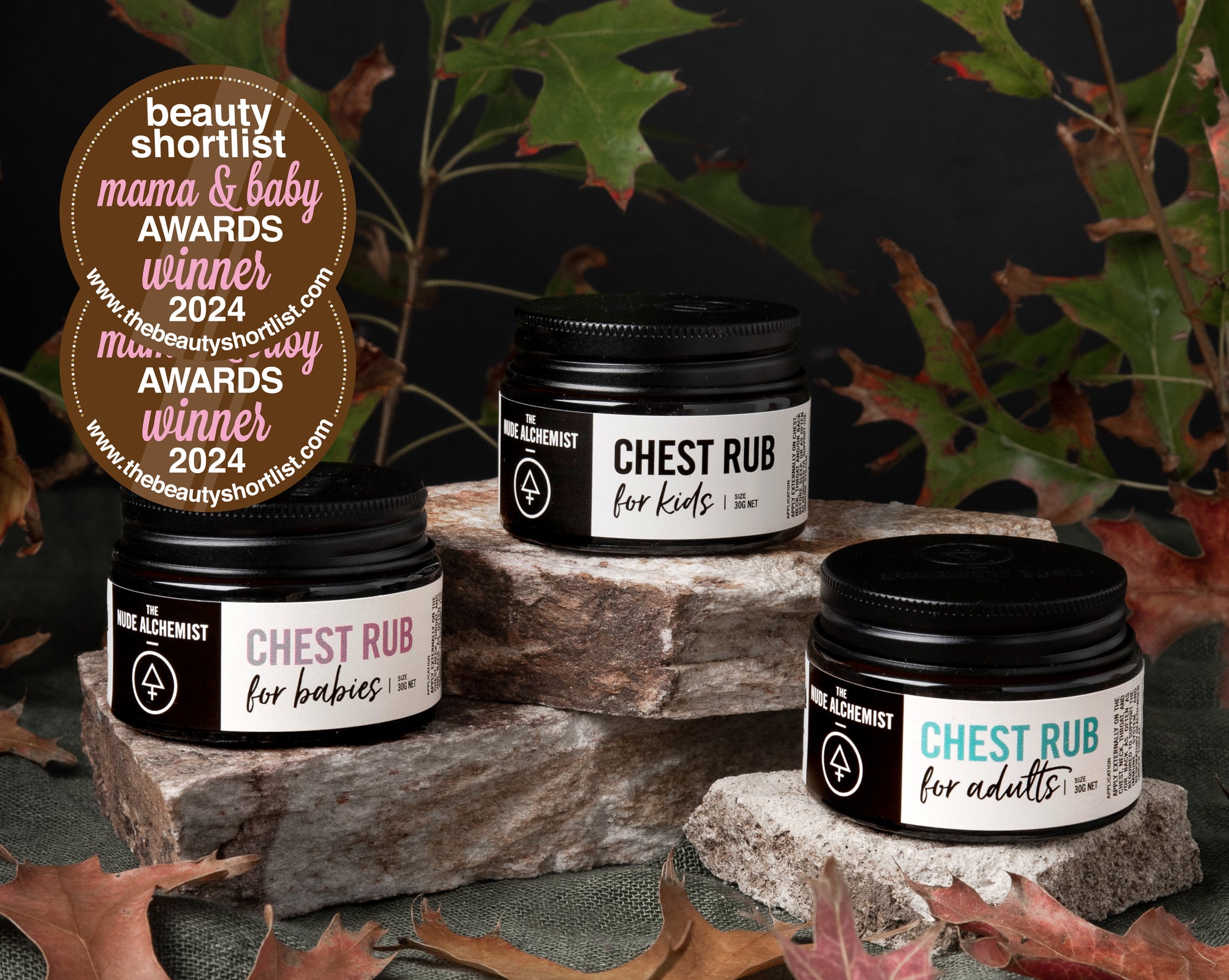 Chest Rub by Nude Alchmiest wins Best Baby Chest Rub and Best Baby Decongestant at the Mama and Baby Awards