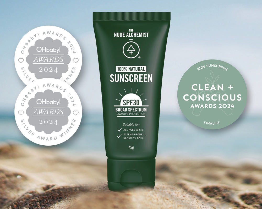 SPF30 Sunscreen from The Nude Alchemist Wins Best Kids Sunscreen and Best Children's Sunscreen