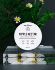 Tin of Nipple Nectar balm, a breastfeeding aid to soothe and support skin tissue