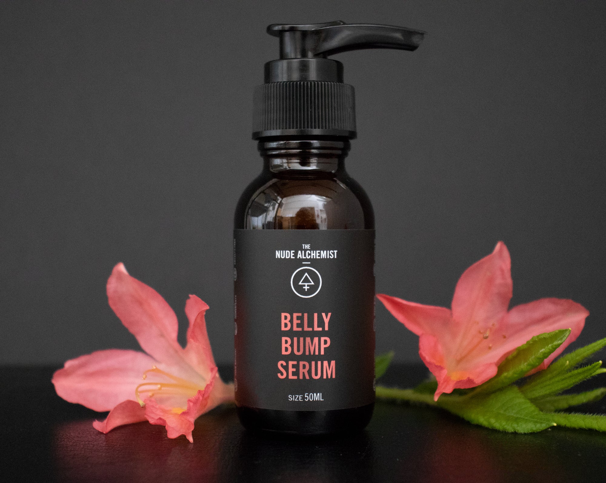 Belly Bump Serum Closed with flowers